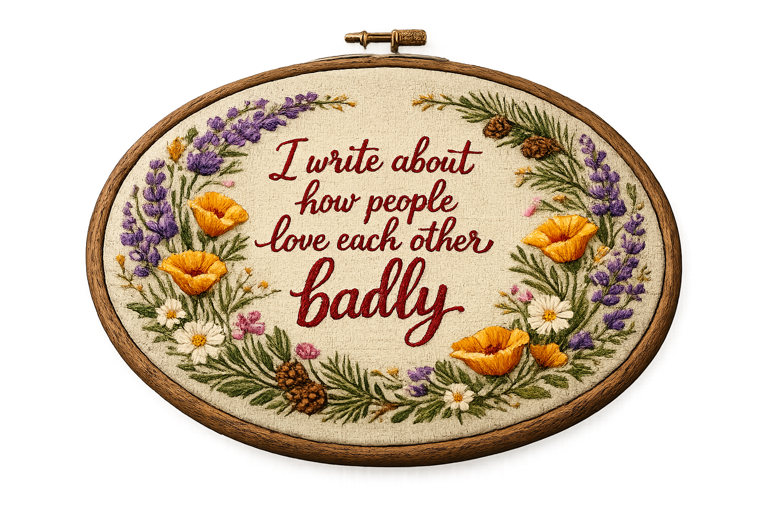 I write about how people love each other badly